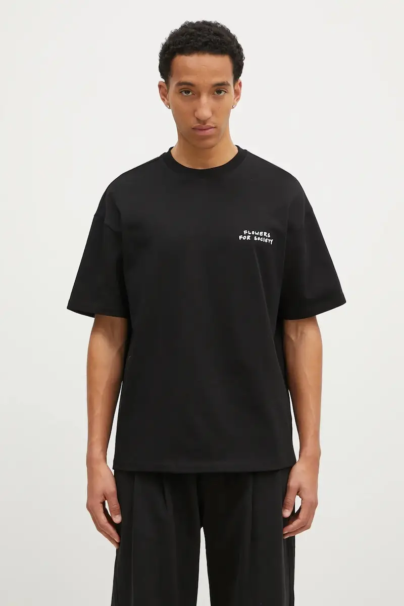 Flowers for Society T-shirt Uomo Nero 2254956