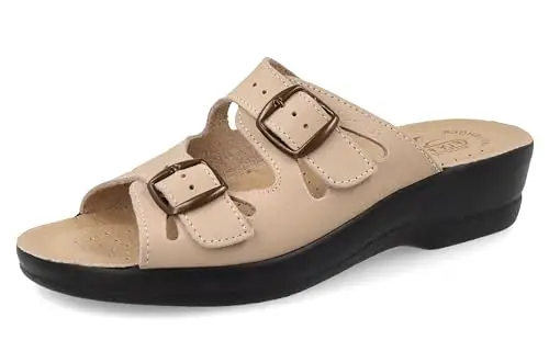 Fly Flot Barbariga, Ciabatte Donna in Microfibra, Traspiranti, con Doppia Fibbia Regolabile, Sottopiede in Pelle,