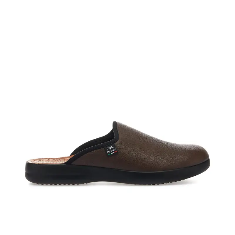 Ciabatte da casa marroni con logo