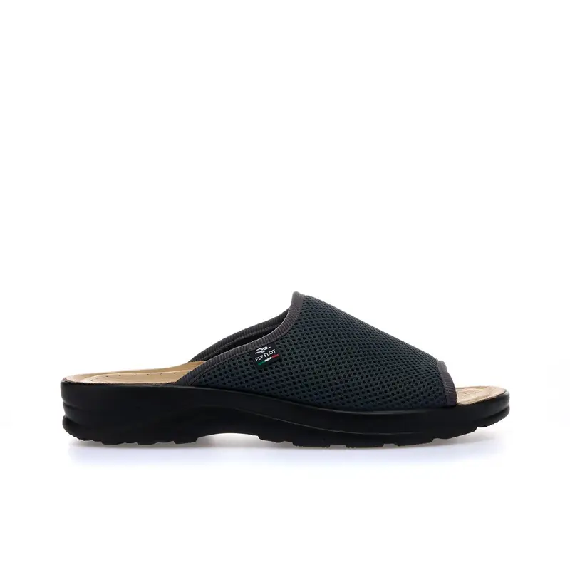 Ciabatte da casa spuntate grigie da uomo