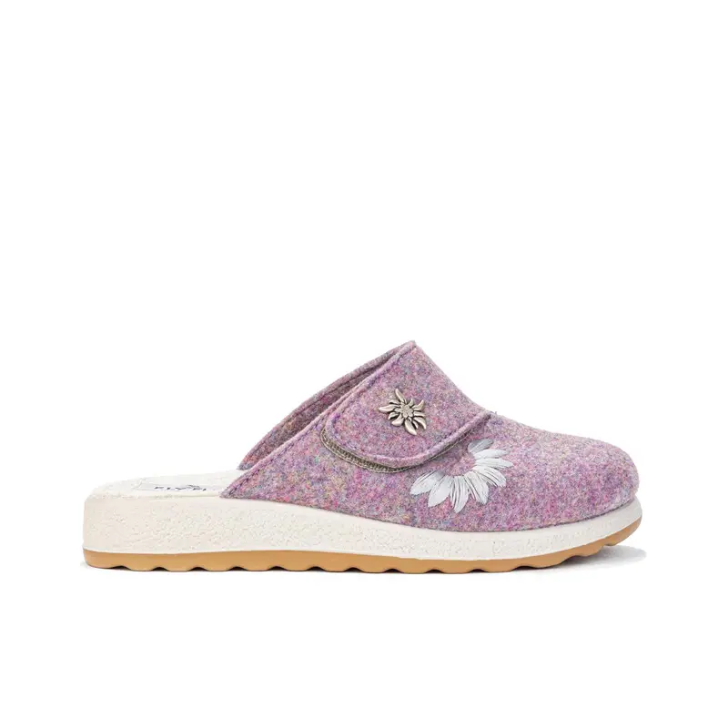 Ciabatte donna rosa da casa con velcro