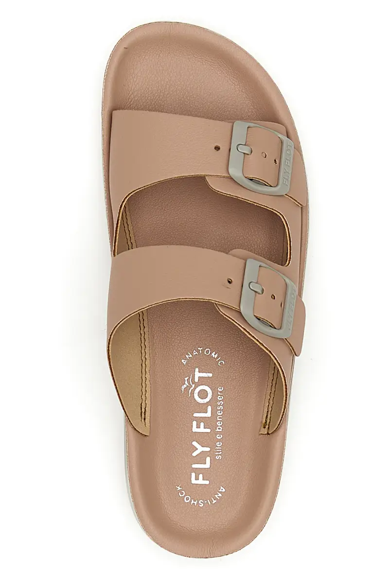 Ciabatte rosa con doppia fibbia e fondo comfort FLY FLOT 77077ZZ [ROSA] miniatura 3