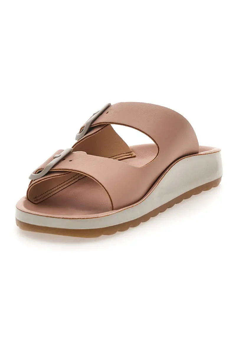 Ciabatte rosa con doppia fibbia e fondo comfort FLY FLOT 77077ZZ [ROSA] miniatura 4