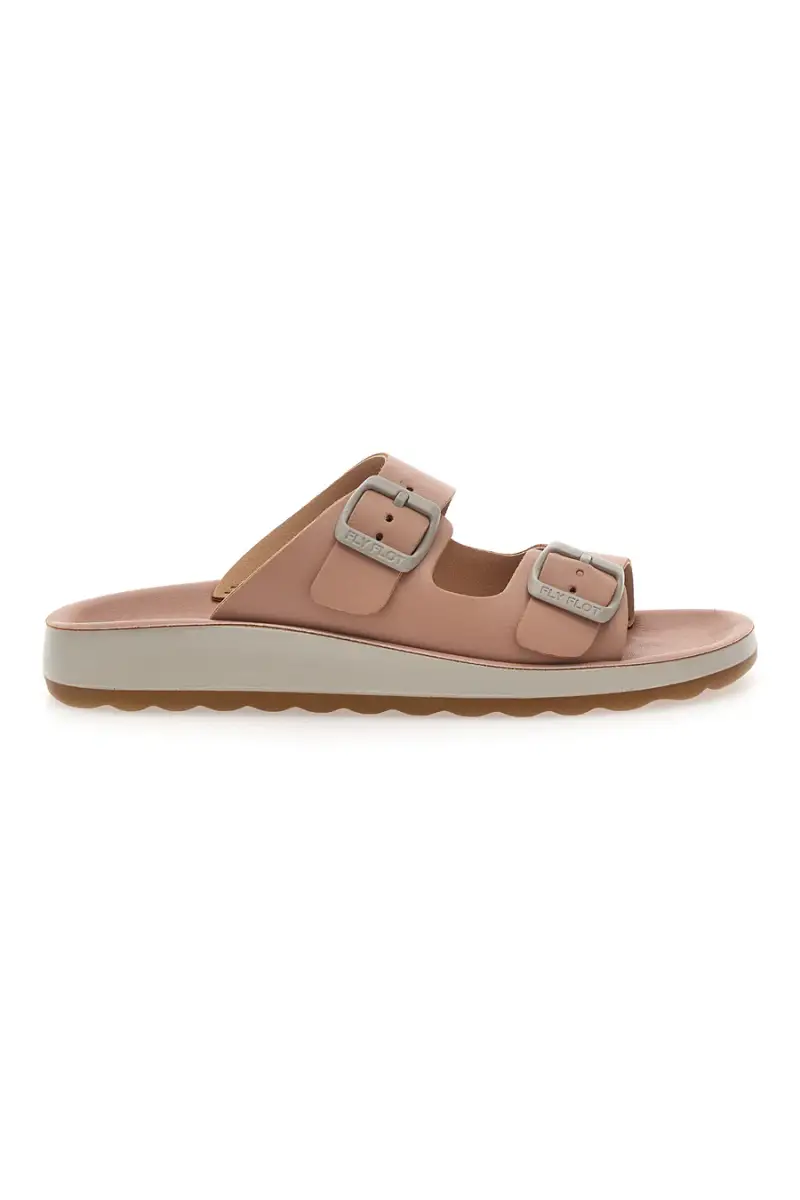 Ciabatte rosa con doppia fibbia e fondo comfort FLY FLOT 77077ZZ [ROSA]