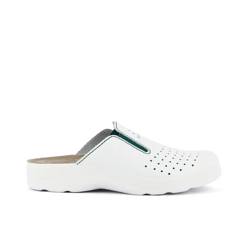 Ciabatte sanitarie bianche in pelle