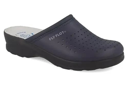 Fly Flot | Woman Professional, Zoccoli Sanitari Donna, Ciabatta con Tomaia in Pelle Forata, Sottopiede in Pelle