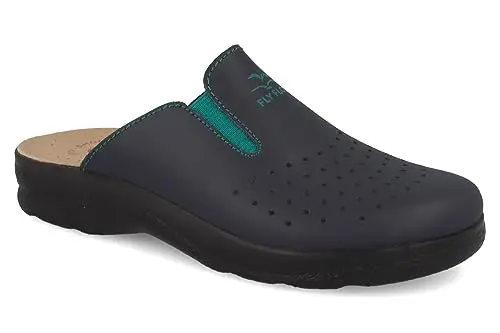 Fly Flot | Woman Professional, Zoccoli Sanitari Donna con Elastico Regolabile, Ciabatta con Tomaia in Pelle Forata,