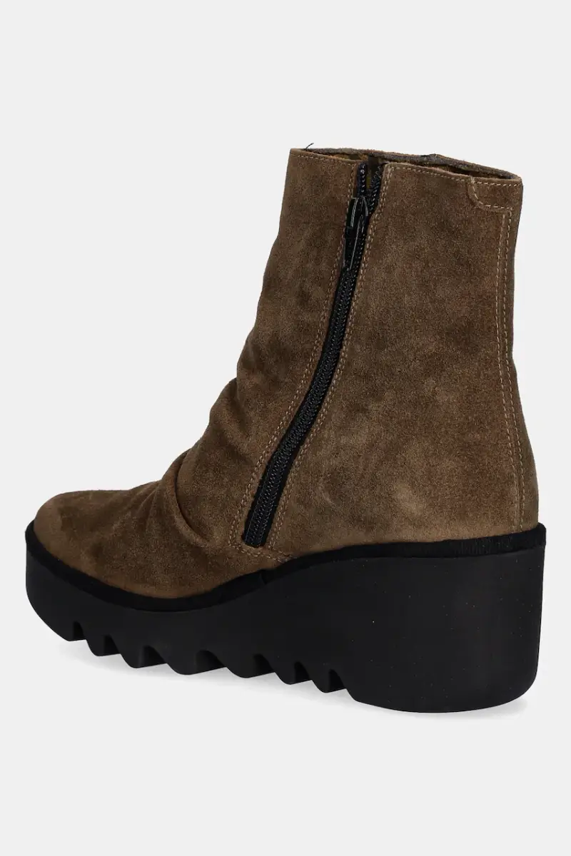 stivaletti alla caviglia in camoscio BANN538FLY donna colore marrone P501538013 miniatura 3