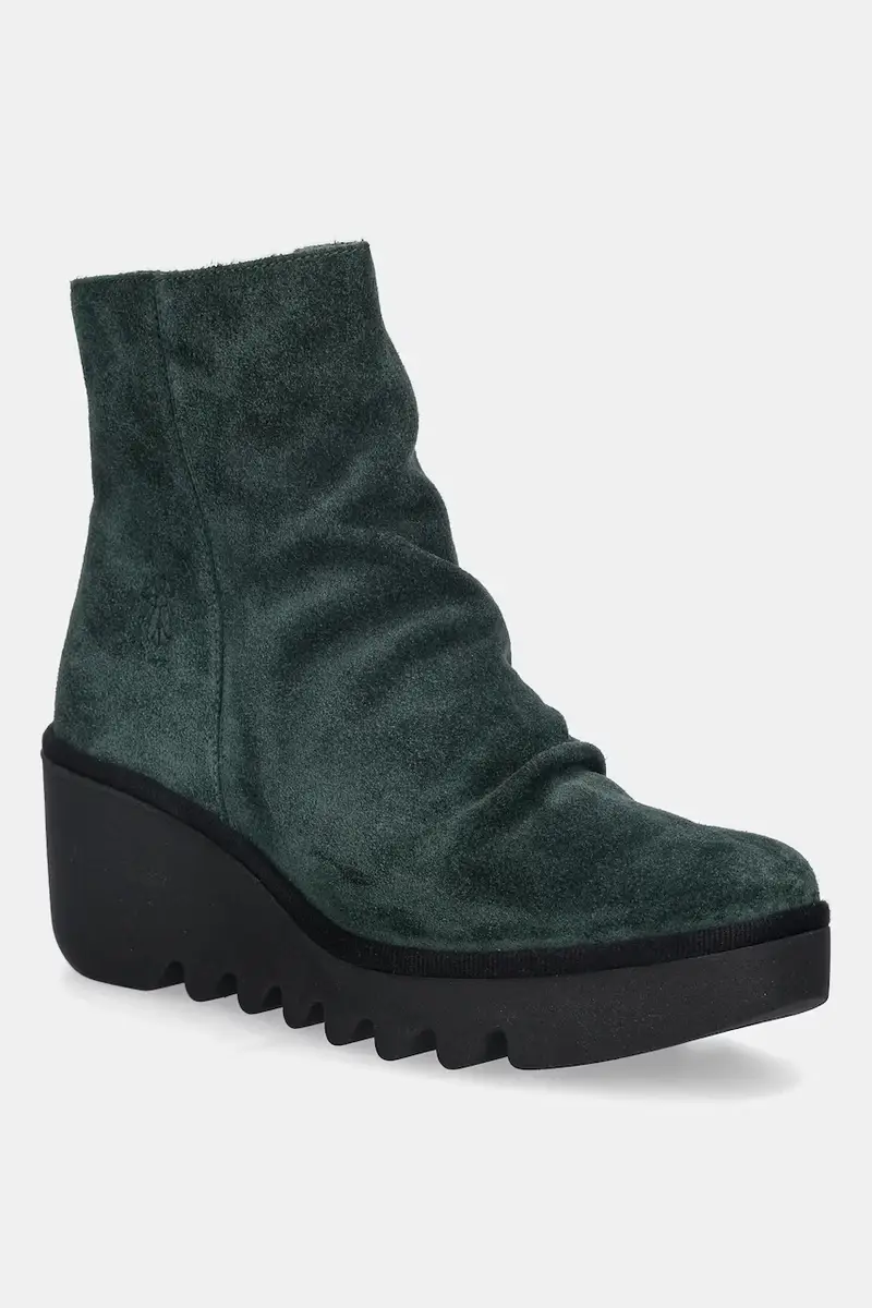 stivaletti alla caviglia in camoscio BANN538FLY donna colore verde P501538012