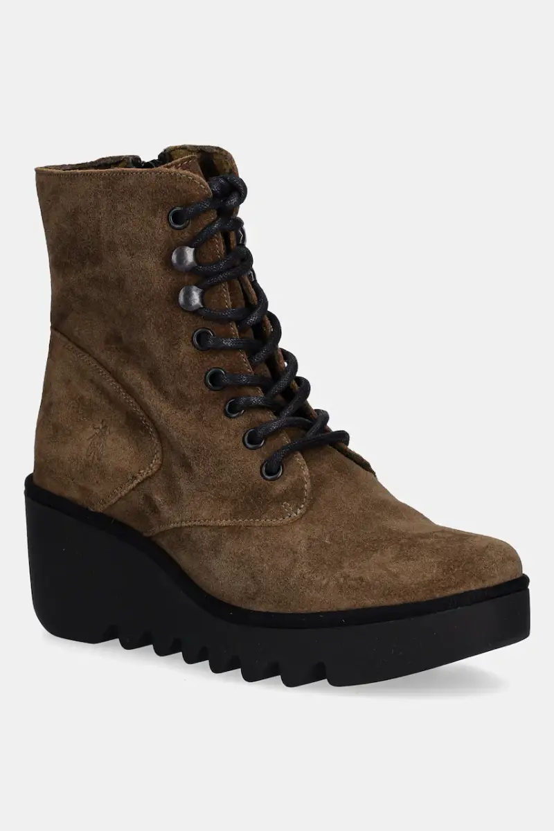 stivaletti alla caviglia in camoscio BIRR534FLY donna colore marrone P501534009