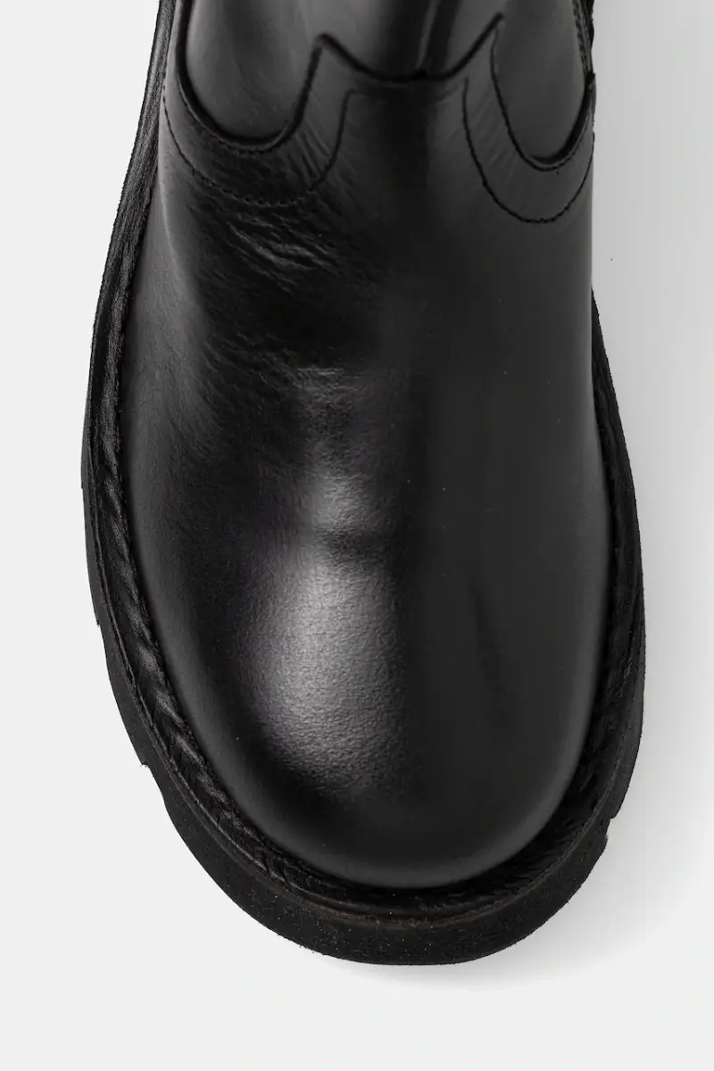 stivaletti alla caviglia in pelle BERF160FLY donna colore nero P211160000 miniatura 4