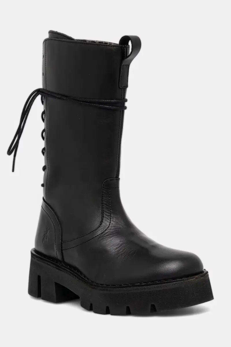 stivaletti alla caviglia in pelle BERF160FLY donna colore nero P211160000