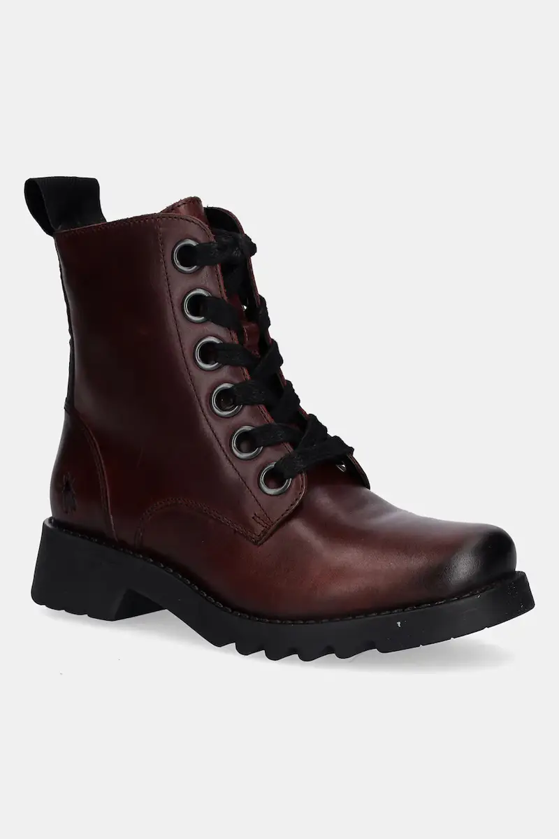 stivali da motociclista in pelle RAGI539FLY donna colore granata P144539039