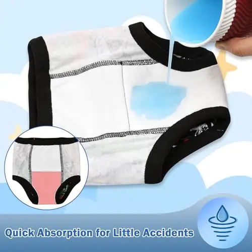 FLYISH DIRECT Mutandine Apprendimento Bambino, Mutandine per l'educazione al vasino per Bambini e Bambine, Mutande per miniatura 3