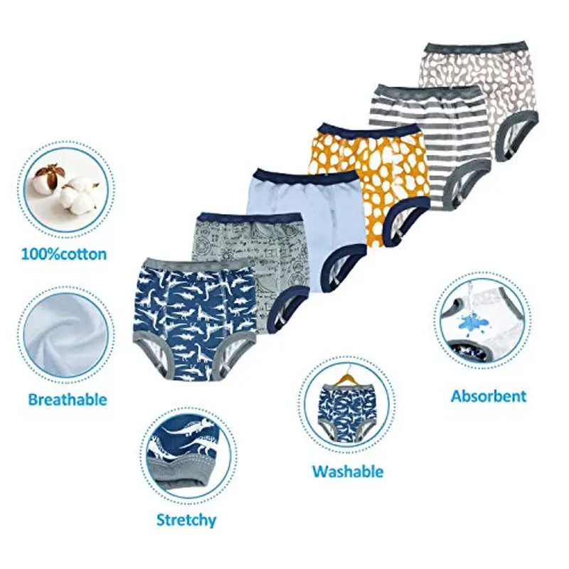 FLYISH DIRECT Mutandine di Apprendimento Pantaloni per Bambini Pantaloni per l'addestramento al vasino Pantaloni per miniatura 2