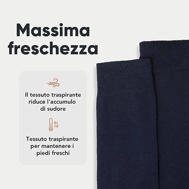 FM London Confezione da 10 Calzini uomo antiscivolo, Blu Navy, 39-46 miniatura 3