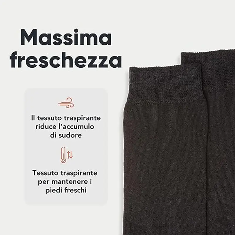 FM London Confezione da 10 Calzini uomo antiscivolo, Nero, 39-46 miniatura 3