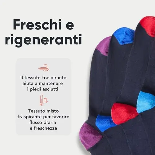 FM London confezione da 12, calzini eleganti da uomo, traspiranti, tinta unita, con motivi e neri, Blu Navy/Tacco e miniatura 3