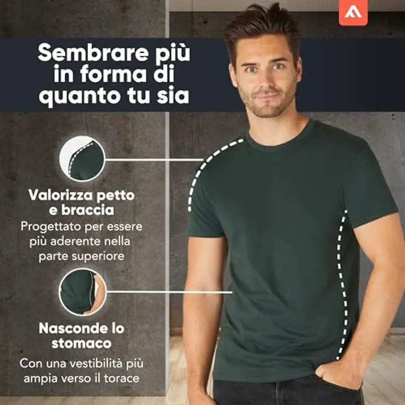 FM London T-shirt Uomo Nero 2367485 miniatura 2