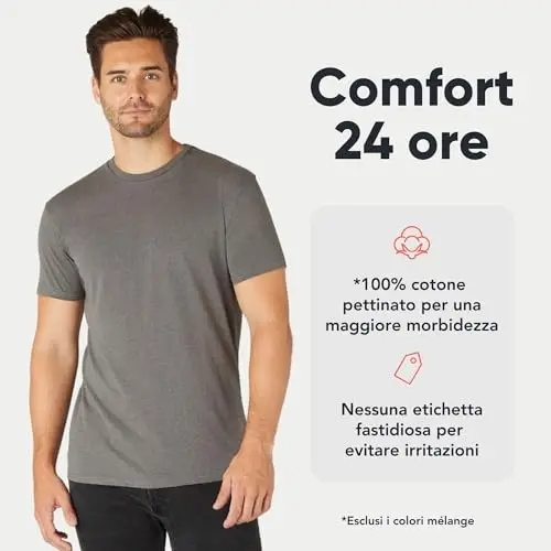 FM London T-shirt Uomo Nero 3429170 miniatura 3