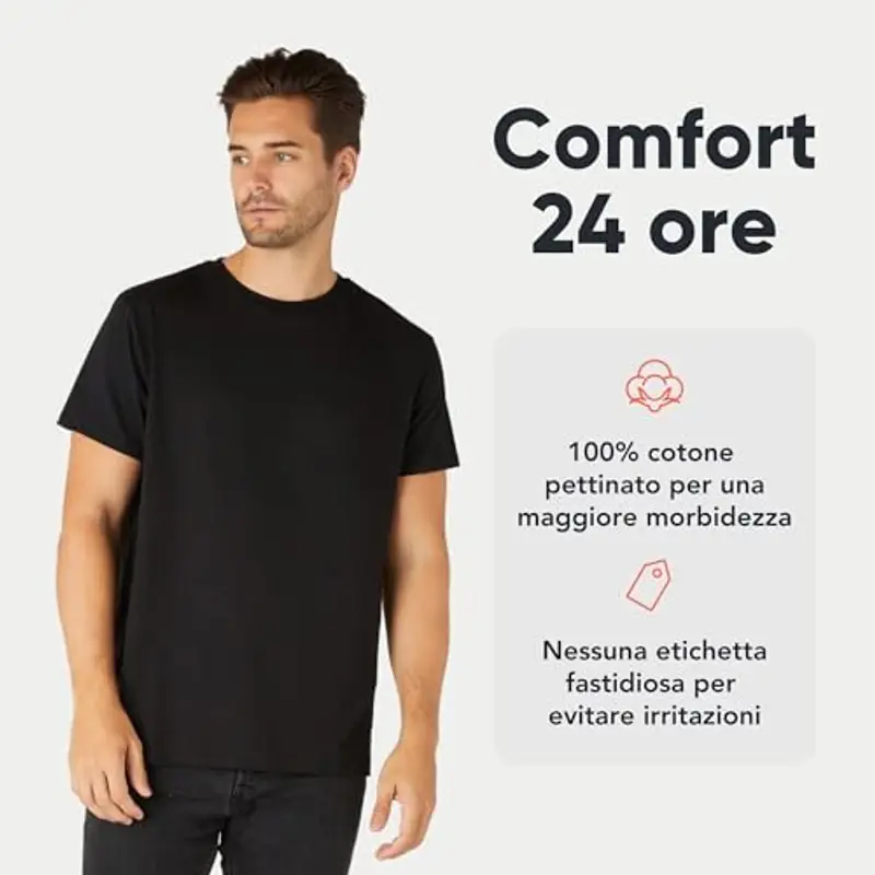 FM London T-shirt Uomo Nero 1956130 miniatura 3