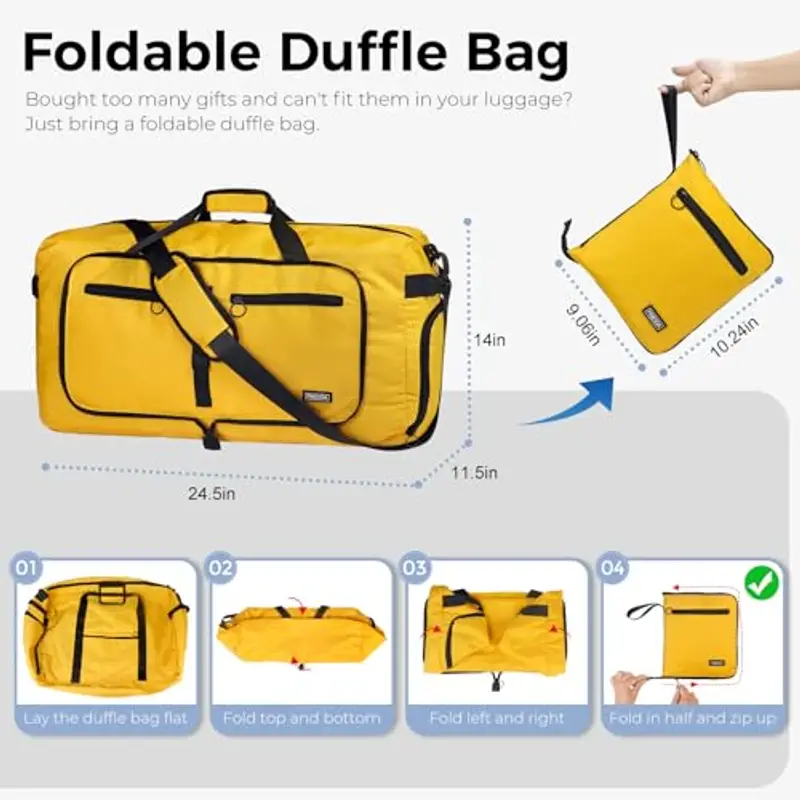 Fmeida Borsone da viaggio Giallo 1601155 miniatura 3