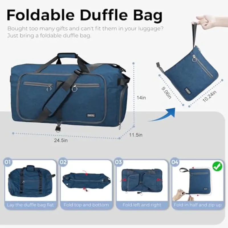 Fmeida Borsone da viaggio Uomo Blu 1601148 miniatura 3