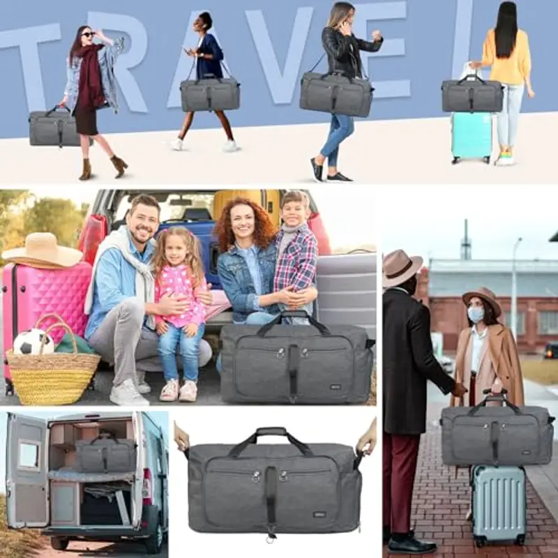 Fmeida Borsone da viaggio Uomo Grigio 1601151 miniatura 2