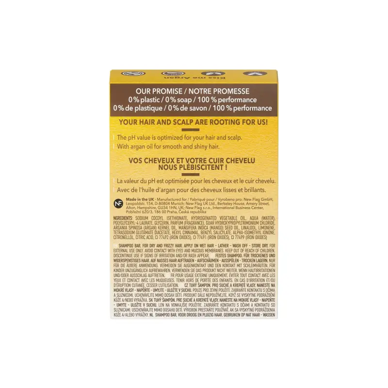 Cura dei Capelli Kiss Me Argan shampoo solido - Shampoo delicato, Capelli normali miniatura 2