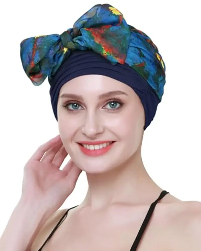 FocusCare Respirabile Cancro Turbante per la chemio pazienti Pre miniatura 2