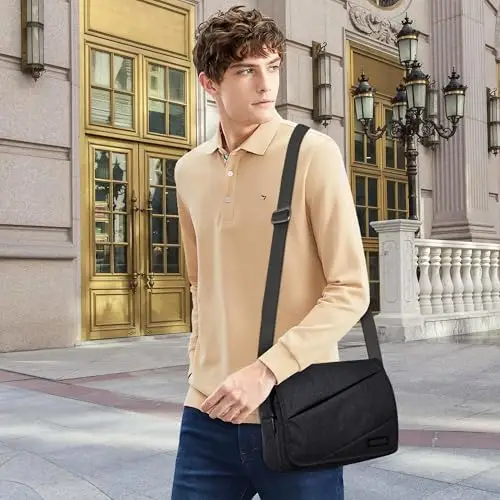 FOLOVEYA Borsa messenger Uomo Grigio 3723038 miniatura 2