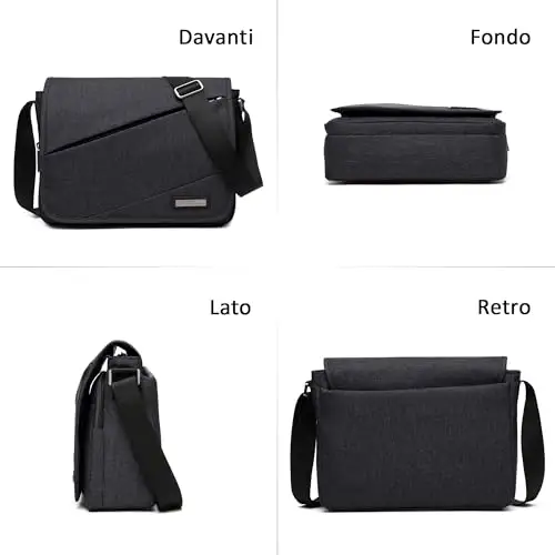 FOLOVEYA Borsa messenger Uomo Grigio 3723038 miniatura 3