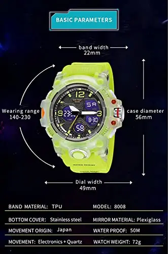 Fomtty Orologio da Uomo Analogico e Digitale, Orologio Sportivo, Impermeabile Orologio LED con Cronometro LED Digitale miniatura 3