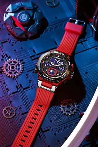 Fomtty Orologio da uomo, militare, tattico, analogico, digitale, cronografo, orologio da polso, impermeabile, per miniatura 3