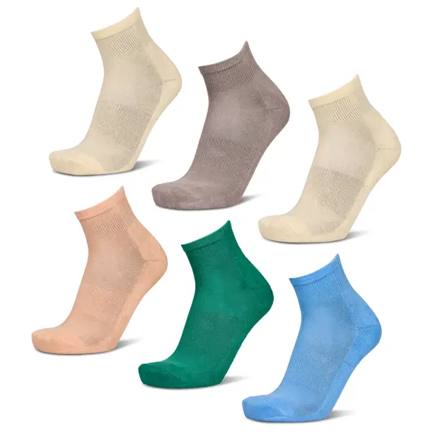Ankle 6 Pack Unisex - Calze Beige - Algodón