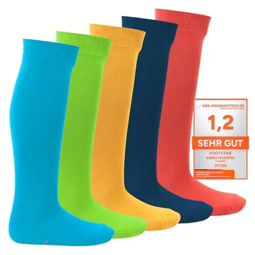 Footstar Celodoro EVERYDAY! - Calza al ginocchio KIDS - 5 paia di calze lunghe bambino - in cotone - Colori trendy - 31 miniatura 2