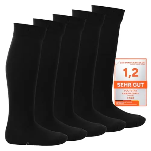 Footstar Celodoro EVERYDAY! - Calza al ginocchio KIDS - 5 paia di calze lunghe bambino - in cotone - Nero - 31 miniatura 2