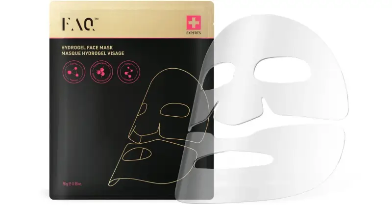 FAQ™ Glass Skin Collagen maschera idrogel lisciante e anti rughe 5 pezzi