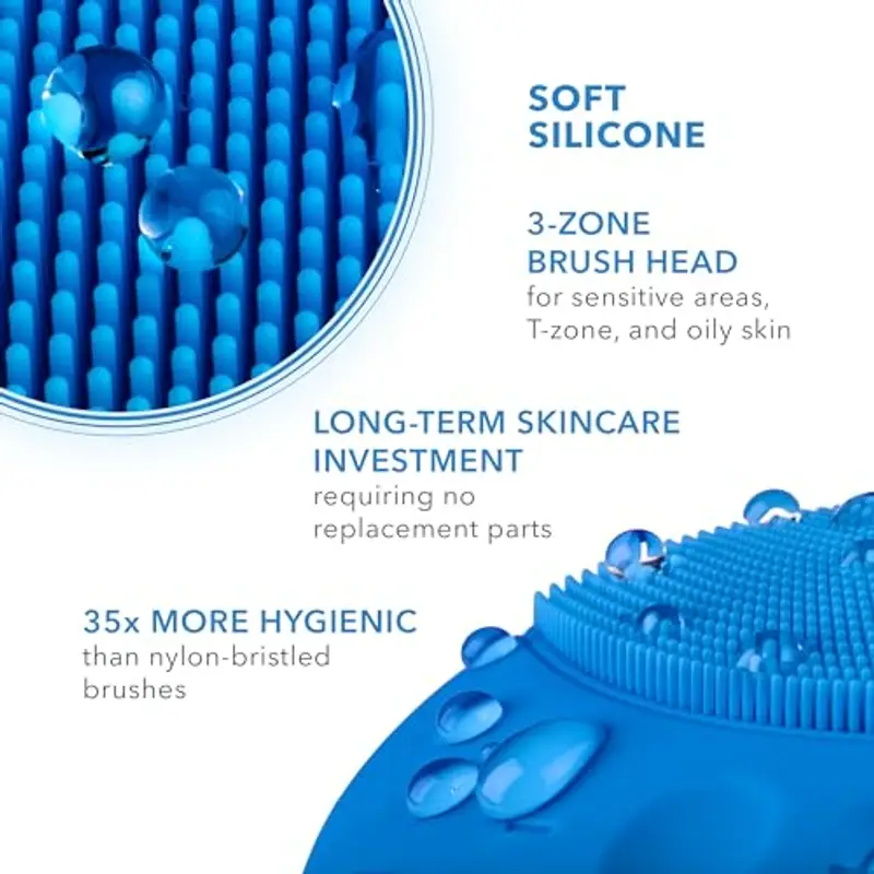 Foreo Luna Mini 2 Spazzola Pulizia Viso, Compatta, Massaggio Hi-Tech, per Tutti i Tipi di Pelle, Ultraigienico, Pulizia Semplice, Detergente in Silicone, Aquamarine miniatura 3
