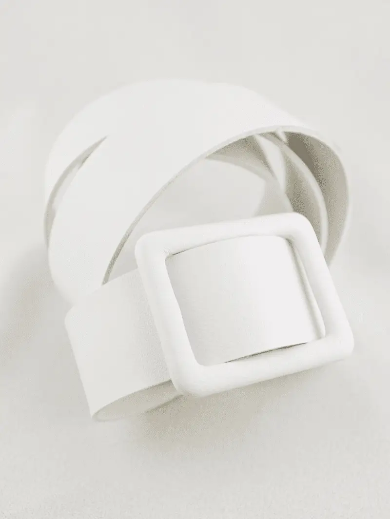 G1009 Cintura in Finta Pelle Avorio Ivory