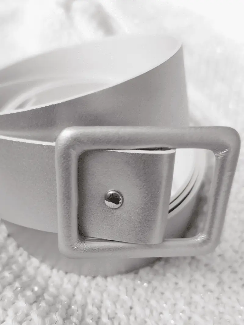 G1011 Cintura in Similpelle Argento