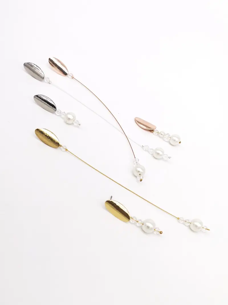 O203L Orecchino lungo con perla Argento