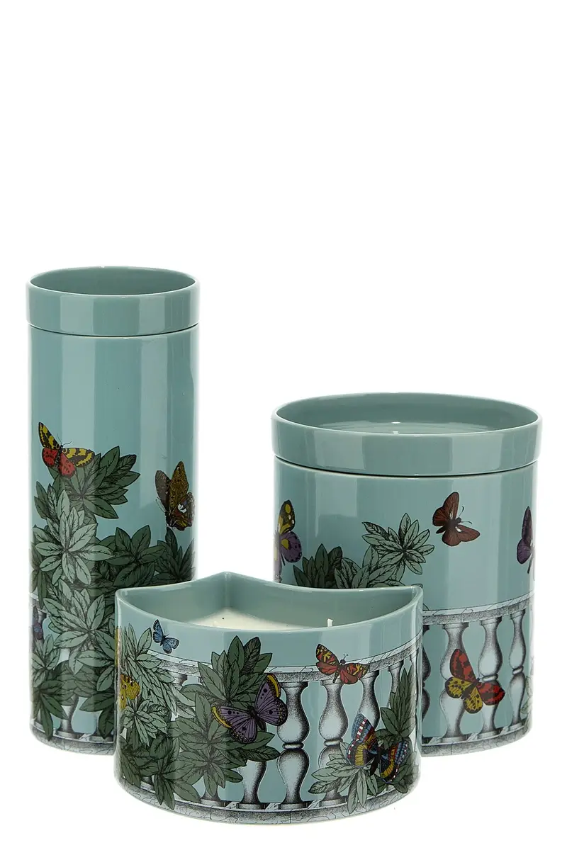 Set 3 Candele 'Nel Mentre - Farfalle E Balaustra' Multi