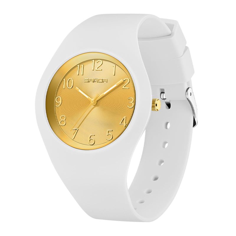 FORRADER Orologio Donna Silicone Bianco/Oro