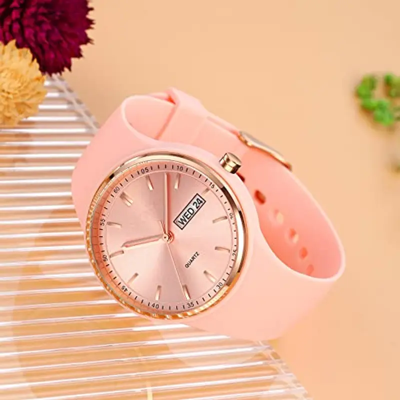 Forrader Orologio sportivo da donna con cinturino in silicone e quadrante grande, impermeabile, alla moda, casual, semplice, al quarzo, analogico, per donne e ragazze miniatura 3