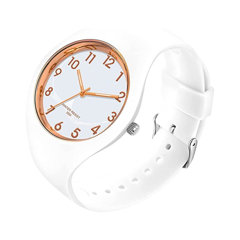 FORRADER Orologio Sportivo Donna Silicone Bianco