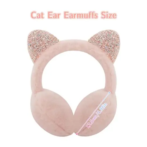 Forreen Copriorecchie Bambina, 2 Pezzi Paraorecchie Invernali Regolabili Morbidi in Peluche Graziosi Prova di Freddo miniatura 3