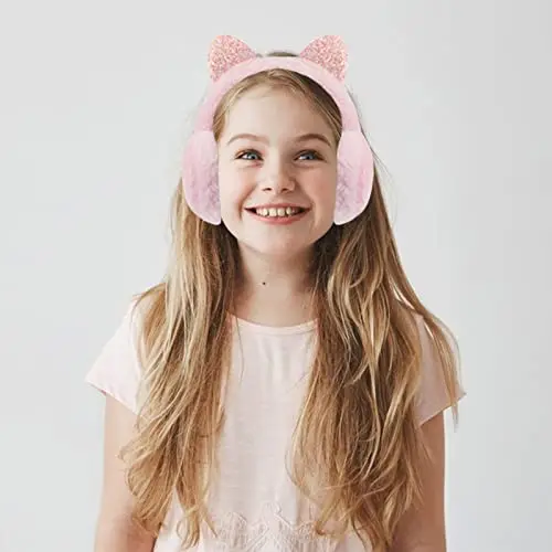 Forreen Paraorecchie Invernali da Donna, 2 Pezzi Scaldini per Orecchie Dimensioni Regolabili Plush Offerta Fluffy miniatura 2