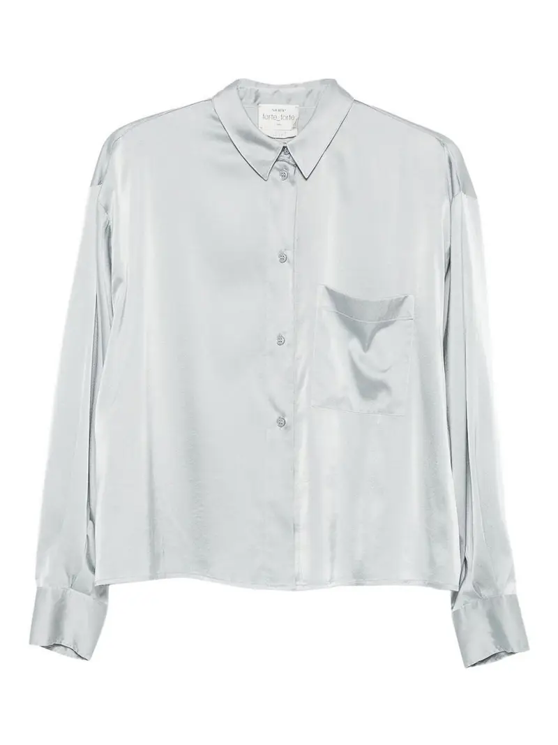 Camicia di seta Grigio