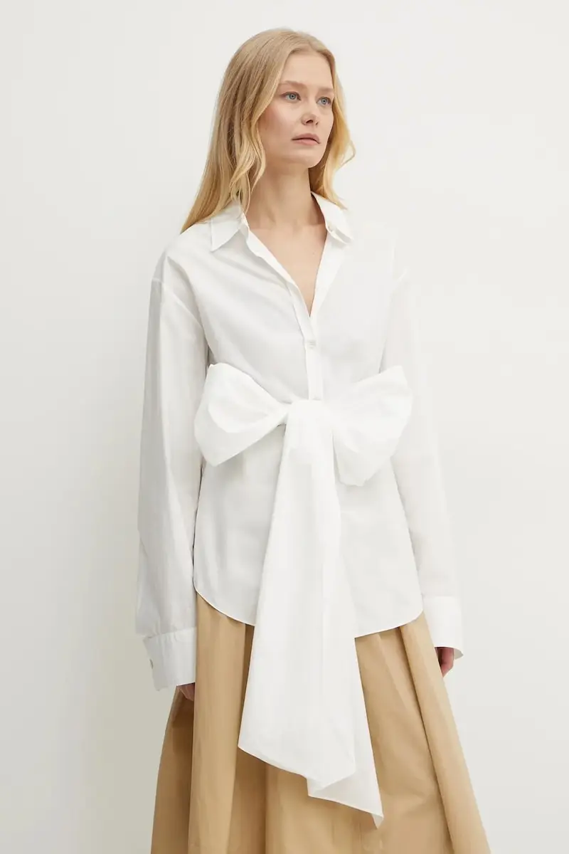 camicia in cotone donna colore bianco 13616.my shirt